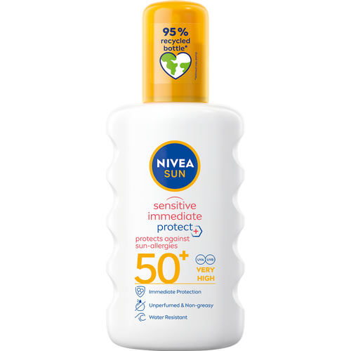 NIVEA SUN Sensitive za zaštitu od alergije na sunce SPF 50+, 200 ml slika 1