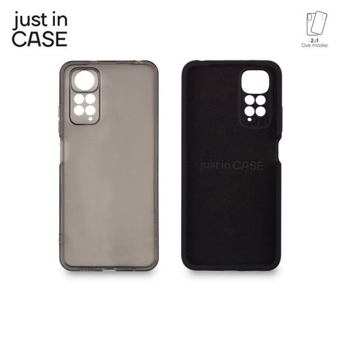 2u1 Extra case MIX paket CRNI za Redmi Note 11 5G/M4 pro slika 3