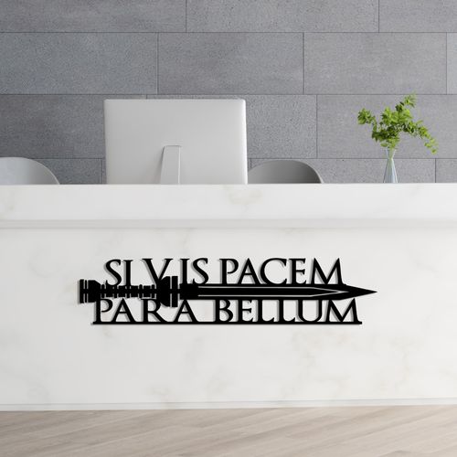 Si Vis Pacem 2 Black Decorative Metal Wall Accessory slika 3