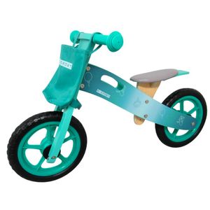 Drveni bicikl bez pedala R10 tirkizni 12"