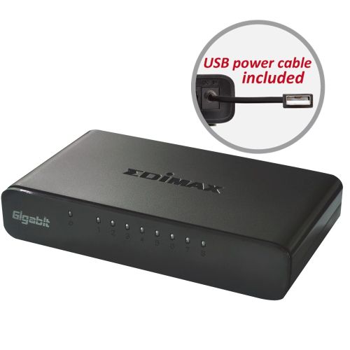 Edimax 8-Port Gigabit Desktop Switch 1 GBit/s, ES-5800G V3 slika 1