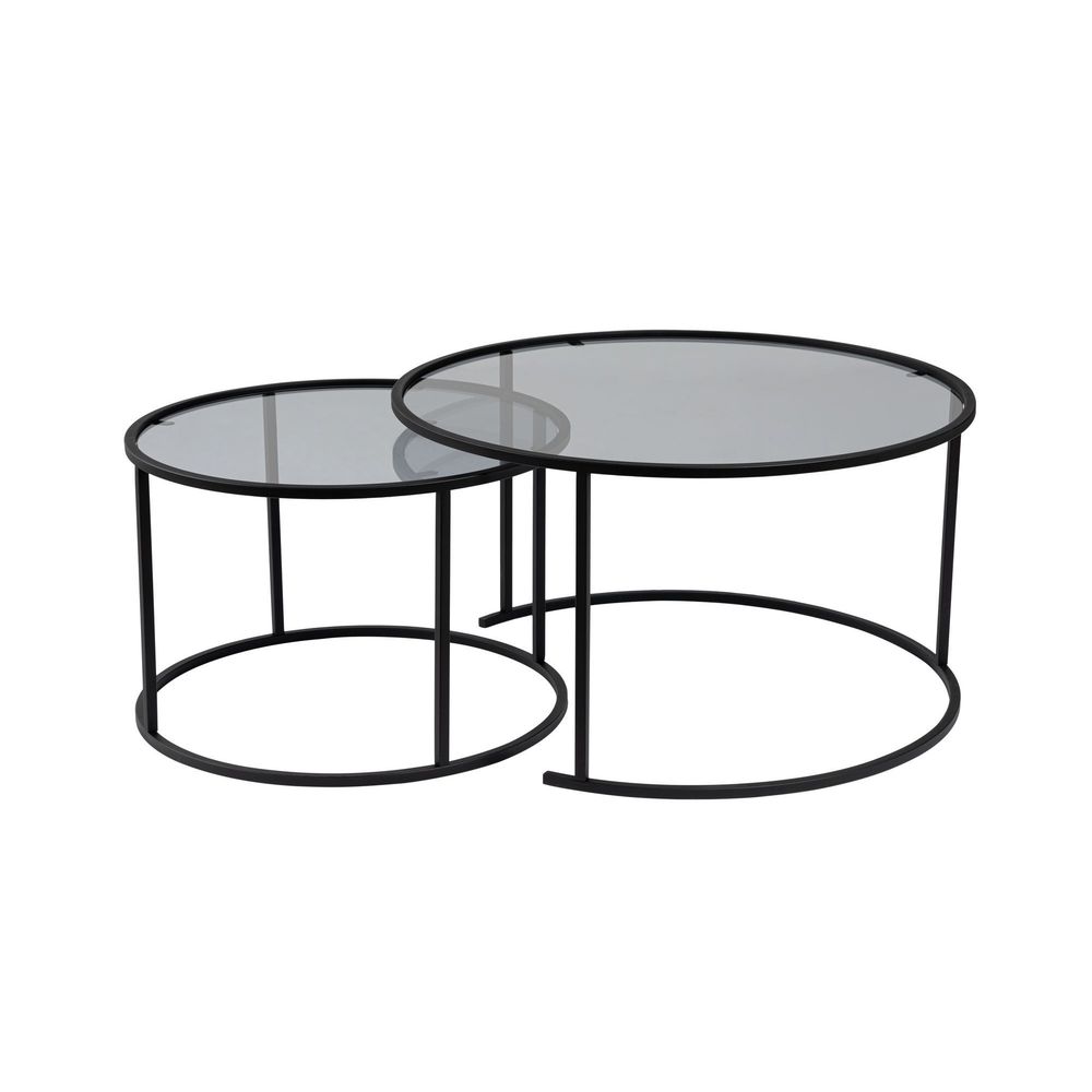 Aurum - Set Stolića za Kafu 80x60 cm - Crni i Sivi slika 6