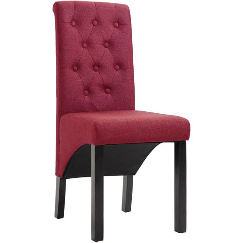 Blagovaonske stolice od tkanine 2 kom crvena boja vina slika 3