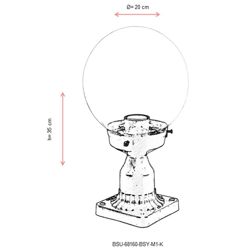 BSU-68160-BSY-M1-K Crna Spoljašnja Zidna Lampa slika 3