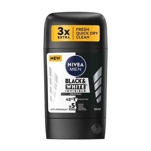 NIVEA Men Black&White Invisible Original dezodorans u stiku 50ml slika 1