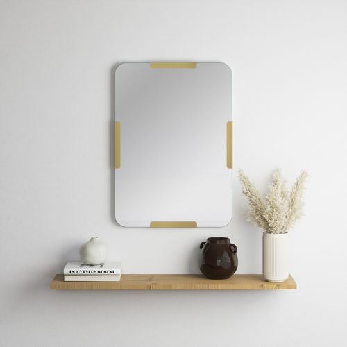 Pera Mirror - Gold Gold Decorative Mirror slika 5