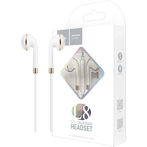 hoco. Slušalice sa mikrofonom, type C, dužina kabela 1.2 met - L8 type C earphones slika 1