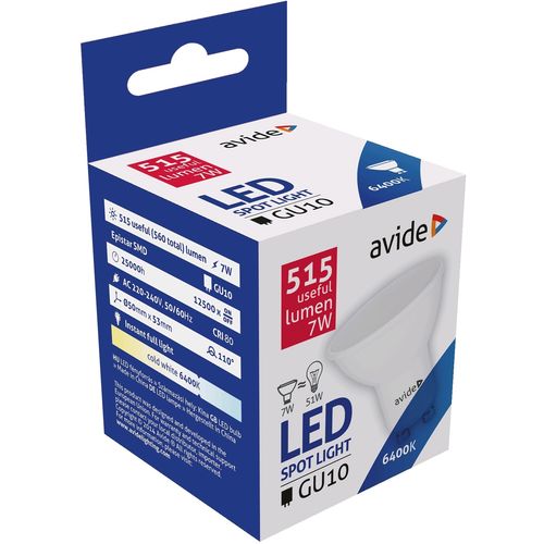 Avide žarulja LED GU10 alu+plastic 7W slika 3