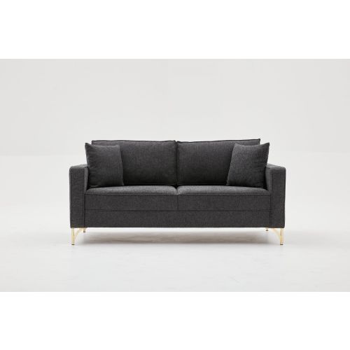 Atelier Del Sofa Dvosjed, Antracit Zlato, Berlin - Anthracite, Gold slika 6