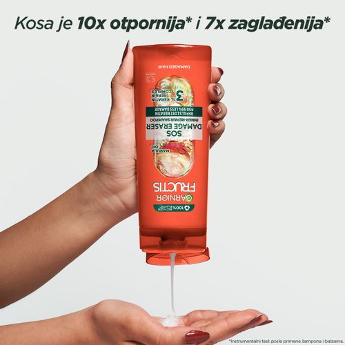 Garnier Fructis SOS Damage Eraser Šampon za unutrašnju obnovu oštećene kose 400ml slika 6