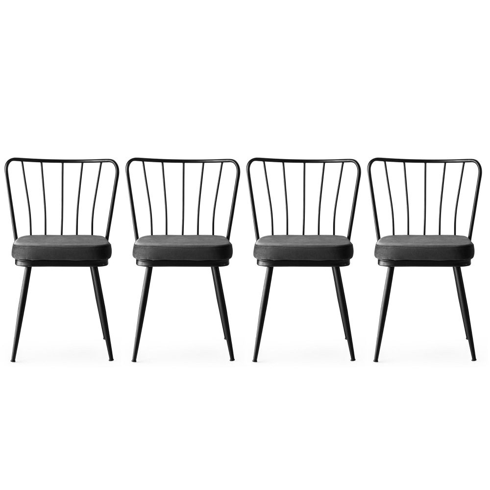 Yıldız - 942 V4 Crna Stolica Set (4 Komada) slika 1