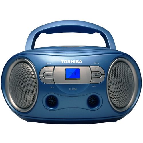 TOSHIBA boombox, FM, CD, LCD, DC + baterije, plavi TY-CRS9 slika 1