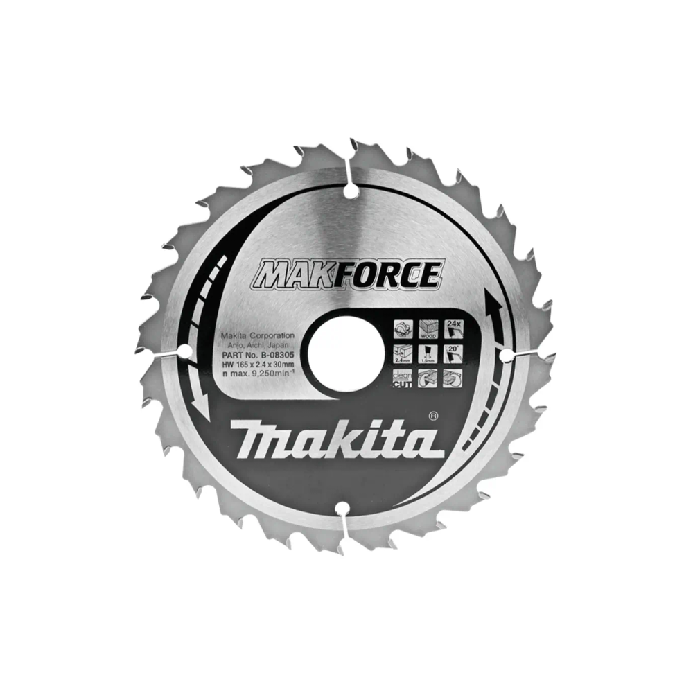 Makita - TCT list kružne pile za drvo 165 mm, 165x30x1,5 mm 40Z B-08436 slika 1