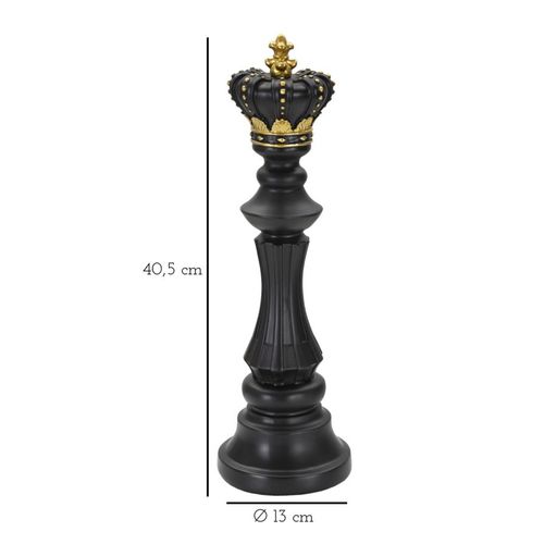 Mauro Ferretti Dekoracija BLACK AND GOLD KING cm Ø 13X40,5 slika 6