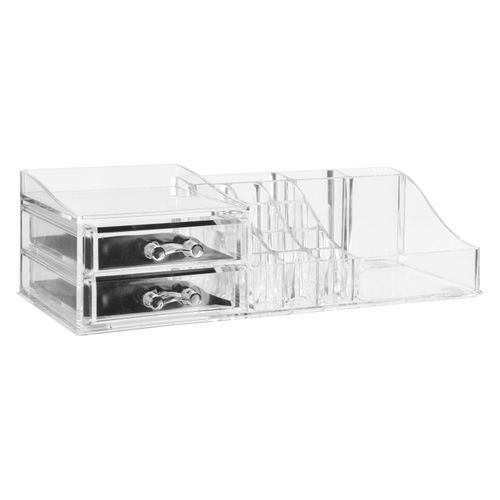 FIVE ORGANIZATOR ZA ŠMINKU SELENA 30,6X9X15,3CM POLISTIREN PROZIRNA 155912 slika 1