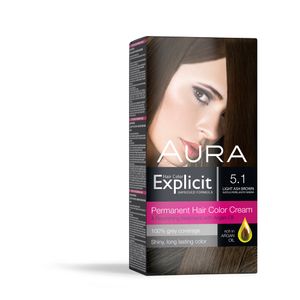 AURA Explicit farba za kosu 5.1 Svetlo pepeljasto smeđa