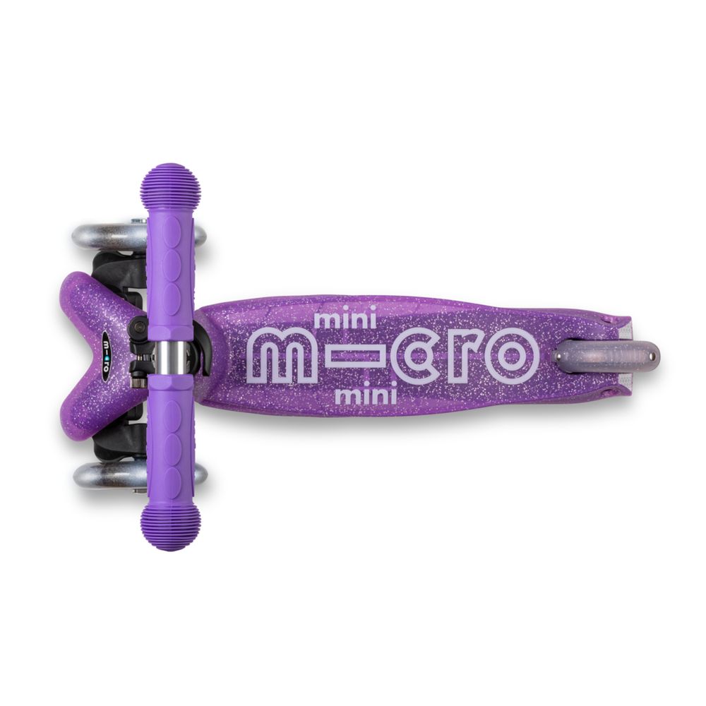 Micro Romobil Mini Deluxe Fairy Glitter LED, Ljubičasti slika 5