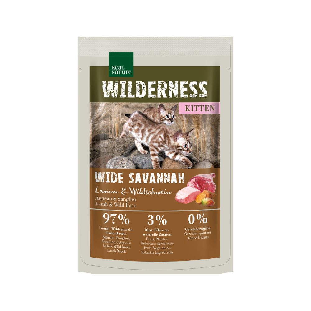 Real Nature Cat Kitten janjetina i veprovina 85 g slika 1