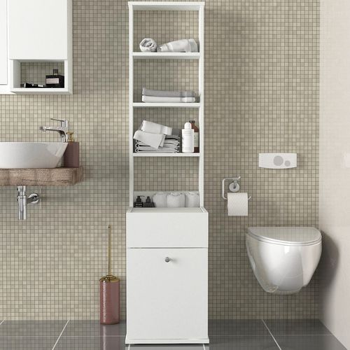 Nessa - White White Bathroom Cabinet slika 2
