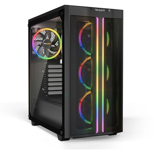 be quiet! BGW43 PURE BASE 500 FX Black, MB compatibility: ATX / M-ATX / Mini-ITX, ARGB lighting at the fans, the front and inside the case, ARGB-PWM-Hub, Four pre-installed be quiet! Lite Wings PWM fans, Ready for water cooling radiators up to 360mm slika 4