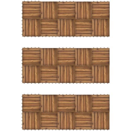 30-dijelni set pločica za trijem s okomitim uzorkom 30 x 30 cm bagrem slika 26