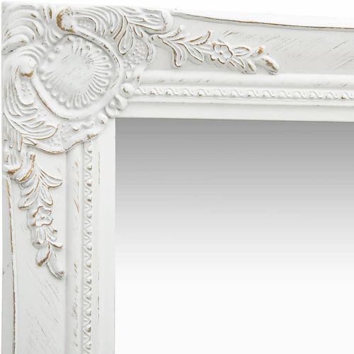 Zidno ogledalo u baroknom stilu 50 x 80 cm bijelo slika 12