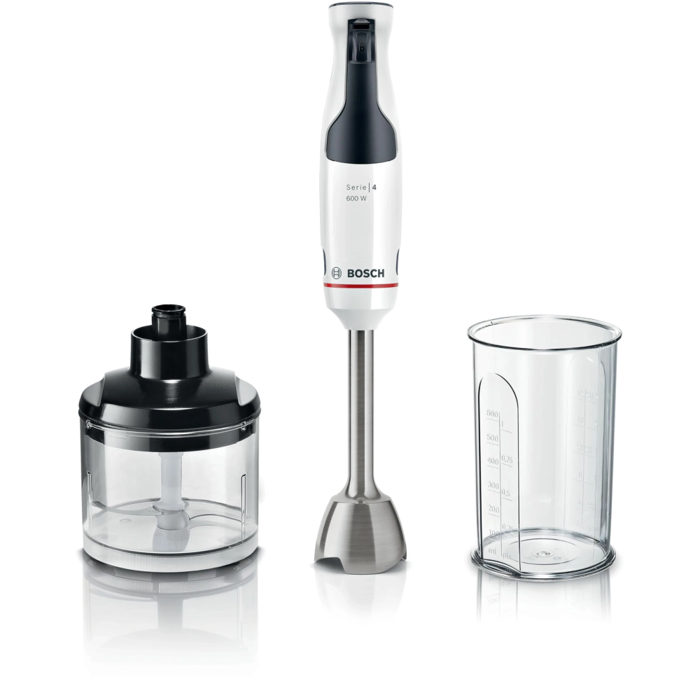 BOSCH štapni mikser Serie 4|,600W BIJELA, Mjerna posuda+ Sjeckalica, slika 1