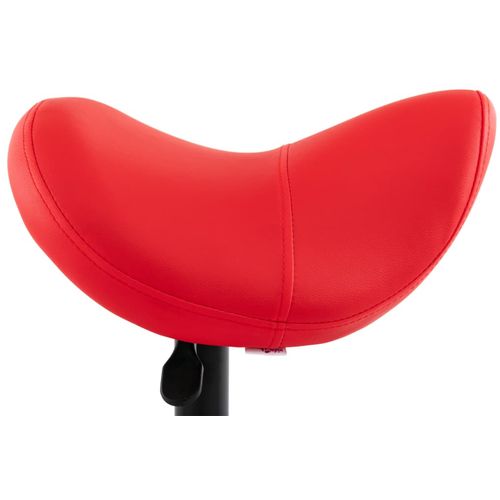 Radni stolac od umjetne kože crveni slika 28