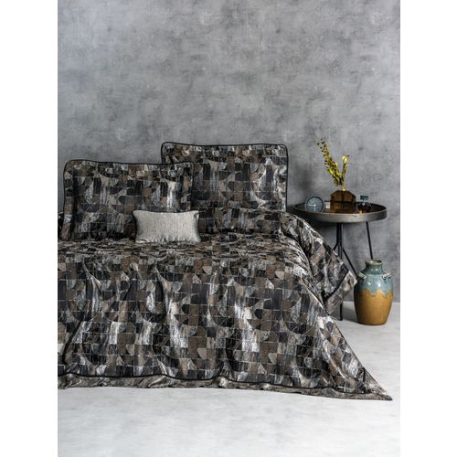 Milan - Brown Brown Double Bedspread Set slika 1