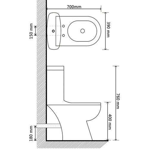 Bijeli WC s vodokotlićem slika 18