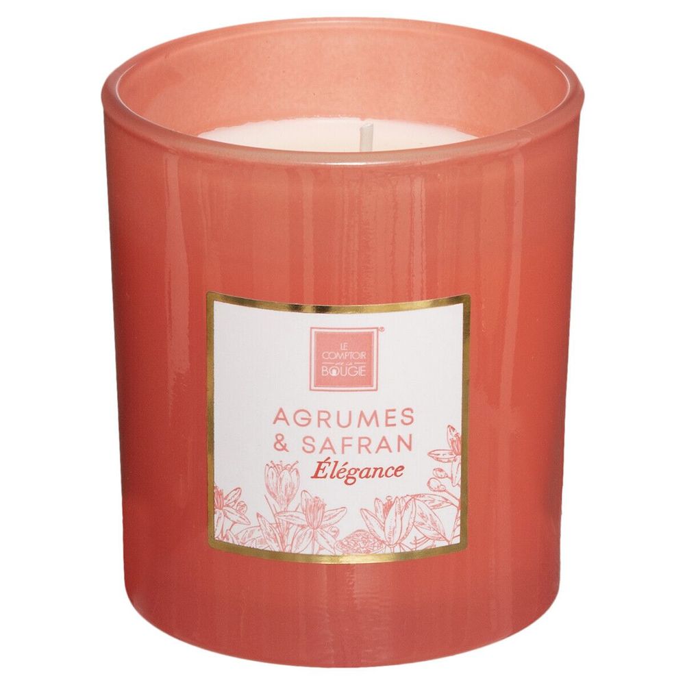 Atmosphera citrus svijeća 8x9cm vosak/staklo roza slika 1