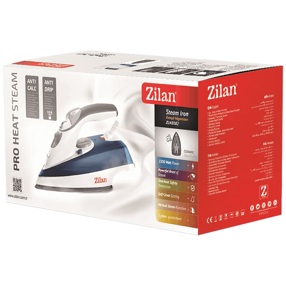 Zilan Pegla na paru, 2200 W, AntiCalc, plavo/bijela - ZLN8082 slika 2