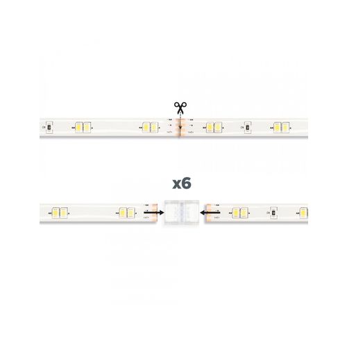 KSIX, Smart LED traka 5 metara, mogućnost rezanja, 900 lumena, RGB + CCT boje slika 6