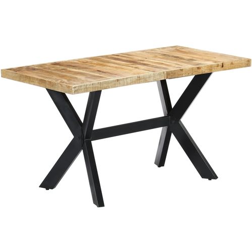 Blagovaonski stol od masivnog grubog drva manga 140x70x75 cm slika 17