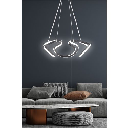 Scorpii Black-White Light Black Chandelier slika 1