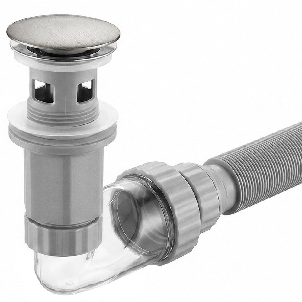 Sifon za umivaonik s click-clack ventilom REA Flow Brush Nickel slika 10