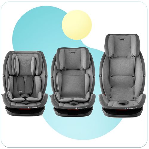 Kinderkraft autosjedalica OneTo3 9-36 kg isofix rocket siva slika 26