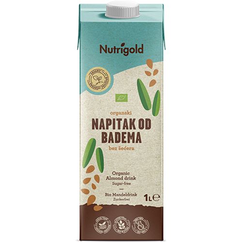Nutrigold Napitak od badema Bez dodanog šećera - Organski 1000ml  slika 1