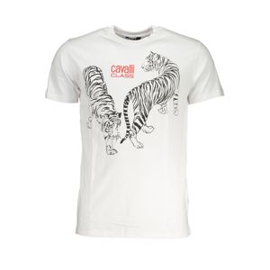 CAVALLI CLASS MEN'S SHORT SLEEVED T-SHIRT WHITE