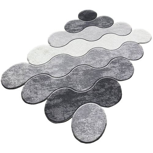 Colourful Cotton Tepih kupaonski, Circle - Grey slika 1