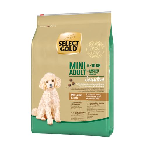 Select Gold Sensitive Mini Adult jagnjetina i pirinač 1 kg slika 1