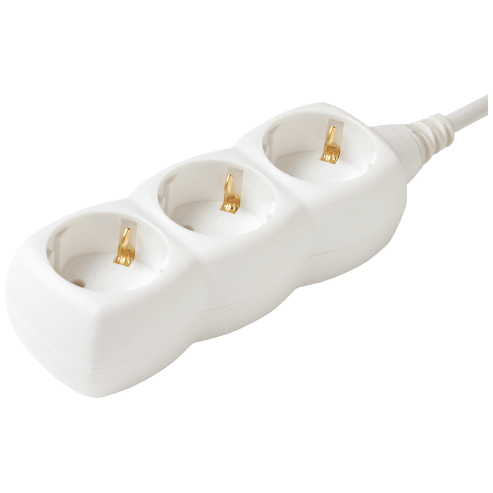home Produžni kabl, 3 utičnica, 1.5mm², 3 met, bijeli - NV 3-3/WH/1,5 slika 1