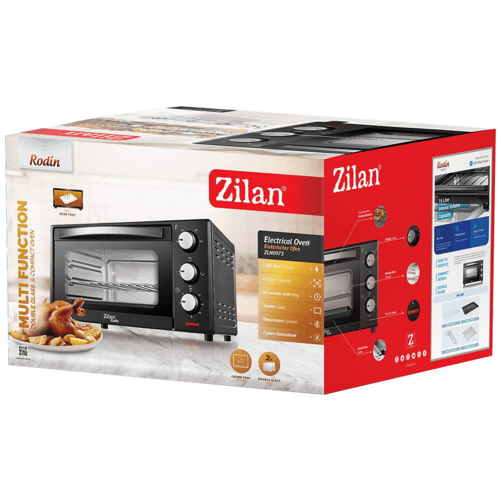 Zilan Mini pećnica, zapremina 15 l,1200W,  timer - ZLN0973 slika 2