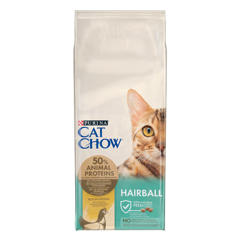 Cat Chow Hairball Control, s piletinom, 15 kg slika 2