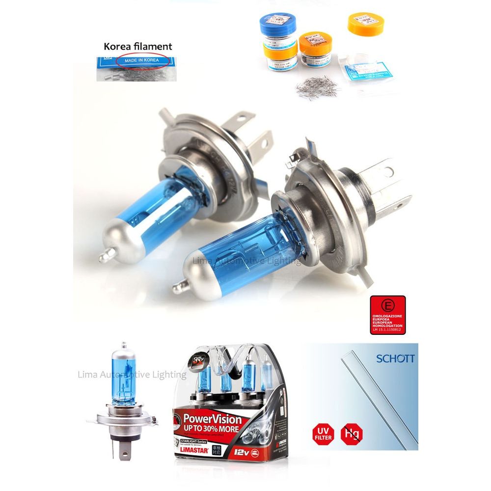 Sijalice Lima 12V Xenon De Lux H4 55W Super White slika 1