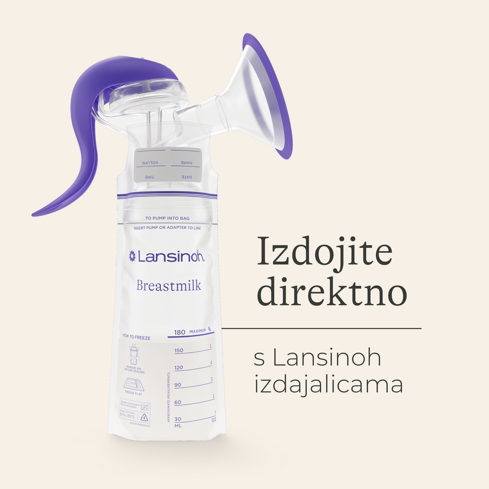 Lansinoh Vrećice za čuvanje majčinog mlijeka A25 4353, 180ml - 25kom slika 7