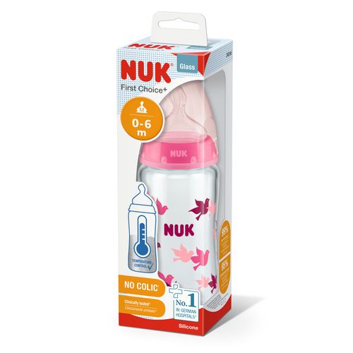 NUK staklena bočica FC+ 240 ml, 0-6 m 10745121 slika 3