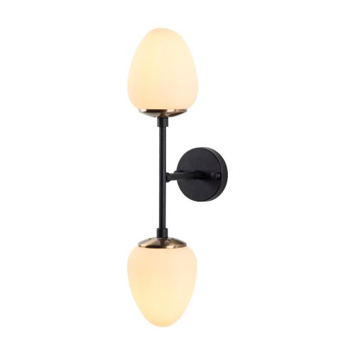 Camflo - 10365 Crna Antik Bela Zidna Lampa slika 4