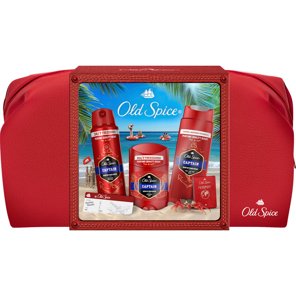 Old Spice poklon set za muškarce Iron Man Captain gratis neseser slika 1