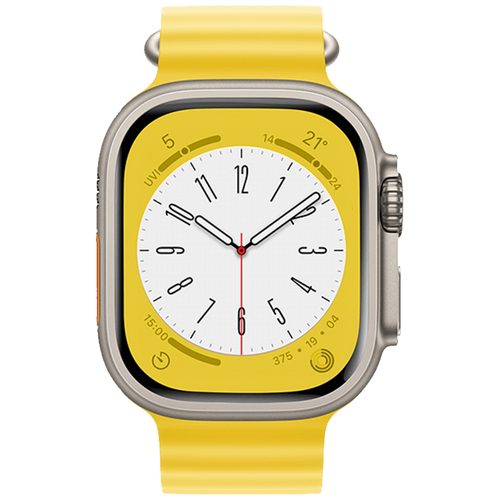 hoco. silikonski remen za iWatch, 42/44/45/49mm, žuta, iWatch WA12 Yellow slika 3